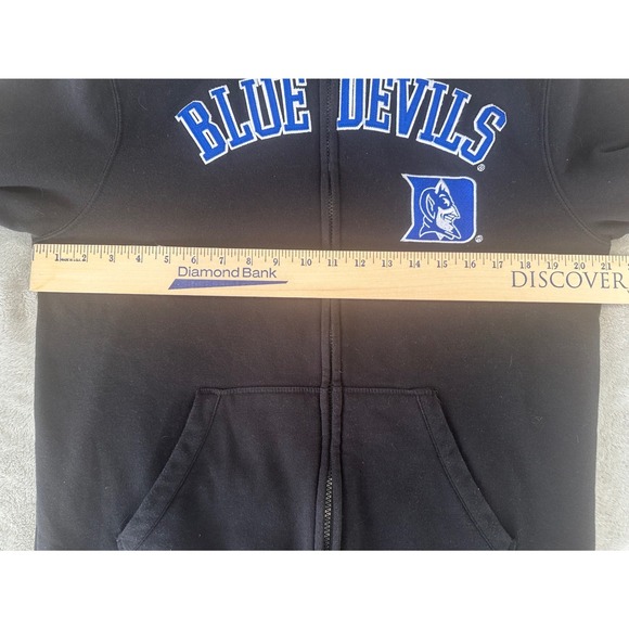 Cover One Duke Blue Devils Hoodie Mens Medium Black Full Zip NCAA Sweatshirt - Picture 5 of 7